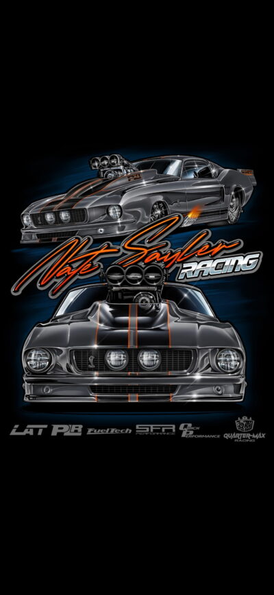 2025 PRE ORDER T-SHIRT NATE SAYLER RACING MUSTANG